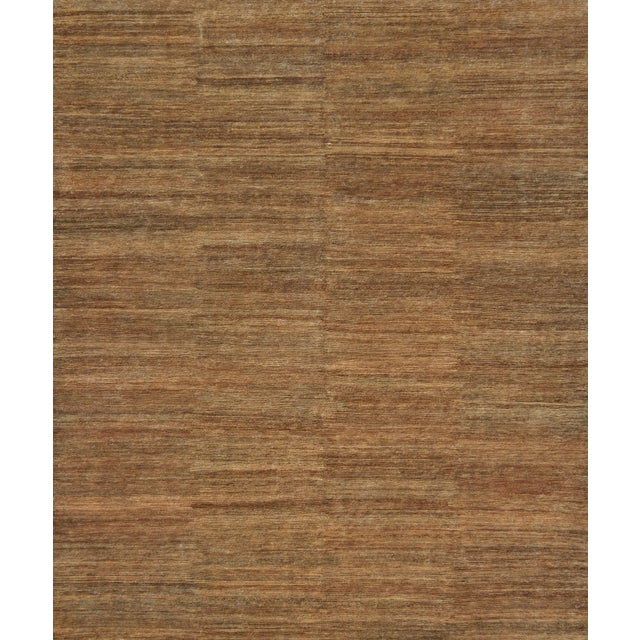 Brown Handwoven Soft Hemp Rug For Sale - Image 8 of 8