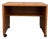 Danish Modern Teak Writing Desk With Finished Back on Castor Wheels For Sale