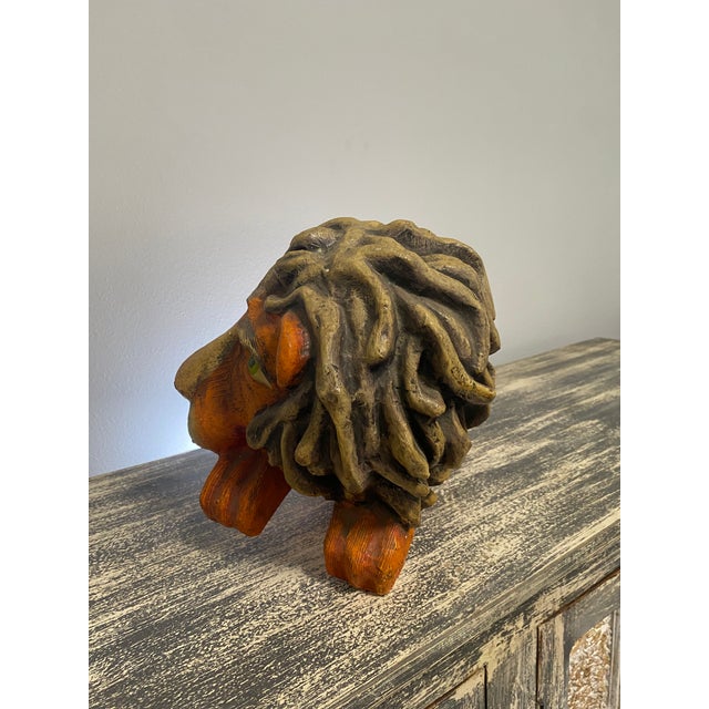 Vintage Jeanne Valentine Reclining Papier-Mâché Lion Sculpture For Sale In Tampa - Image 6 of 12