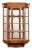 Large Painted Satinwood Wall Hanging Display Cabinet For Sale