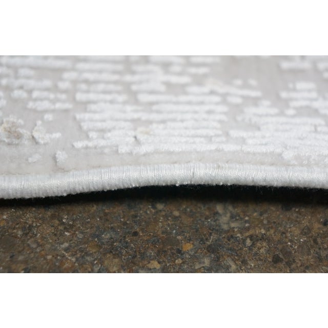 Textile Haute Couture Calacatta Marble Elegance Power Loom Abstract Modern Rug 6' X 9' For Sale - Image 7 of 12