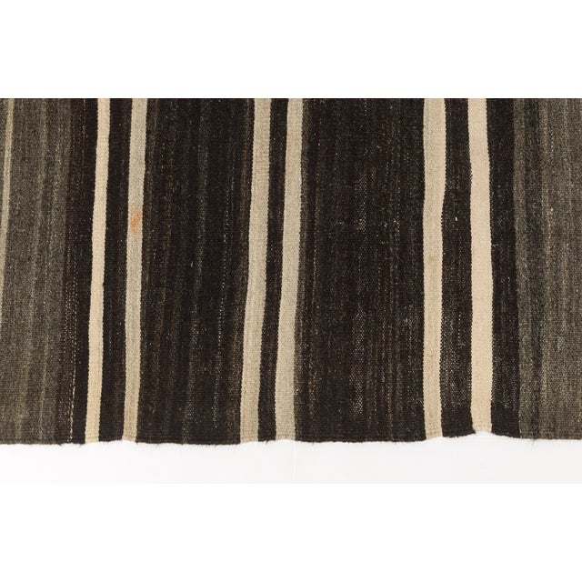 Textile Stripe Handwoven Antique Kilim Runner For Sale - Image 7 of 10