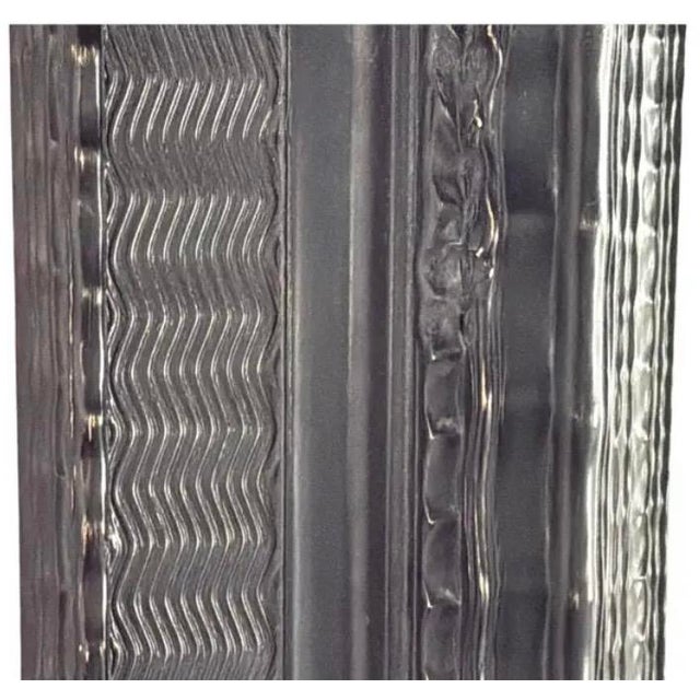 Early 20th Century Monumental Dutch Baroque Mirror With Ebonized Ripple Carved Wood Frame For Sale - Image 5 of 8