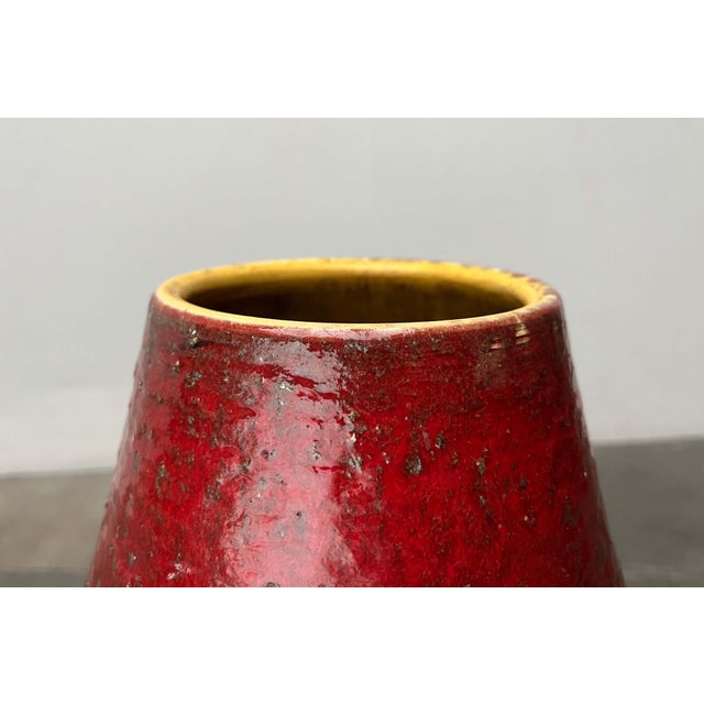 Mid-Century Modern Mid-Century Modern West German Pottery WGP Floor Vase from Ü-Keramik Übelacker, 1960s For Sale - Image 3 of 18
