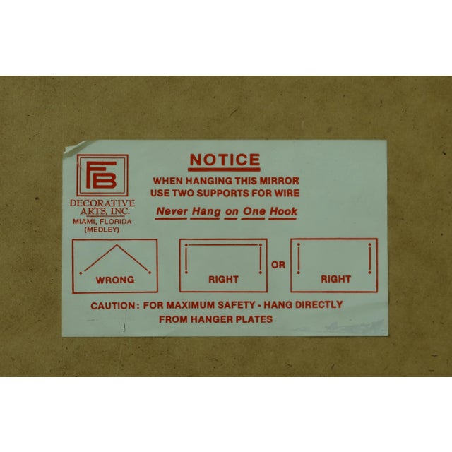 Friedman Brothers Arch Top Gold Frame Mirror For Sale - Image 10 of 12