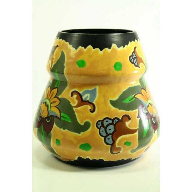 Art Deco 1920s Art Deco Studio Pottery Vases Made in Czechoslovakia- a Pair For Sale - Image 3 of 13