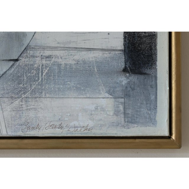 2018 “Revolution” Large Black, White and Gray Acrylic on Canvas by Sandy Walker For Sale - Image 6 of 8