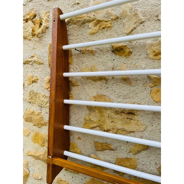 Vintage Oak Wall Mount Rack, 1970s For Sale - Image 17 of 18
