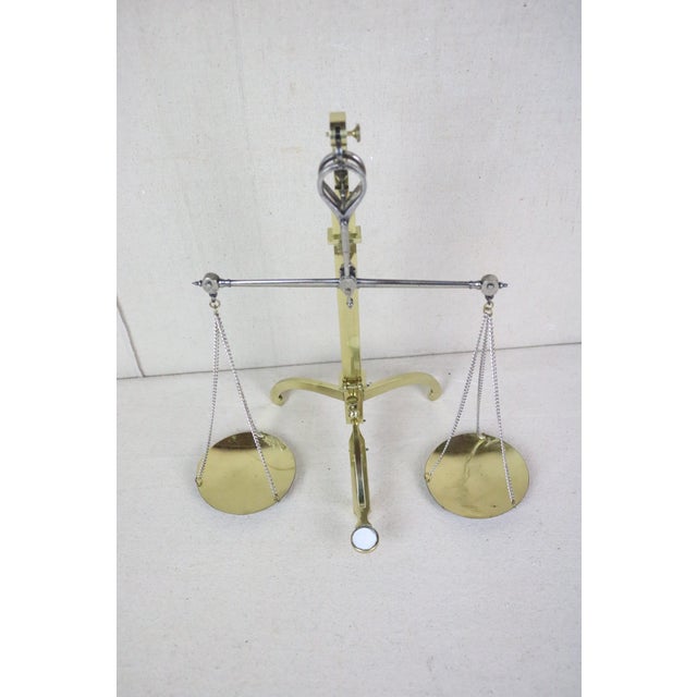 An unusualy small English banker's scale dating from the middle of the 19th century. Typically, these scales are much...