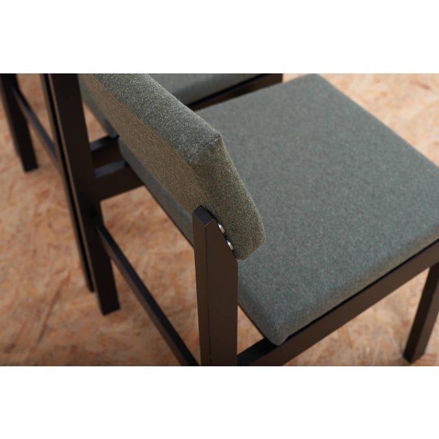 Chairs in Green Fabric by Willy Guhl for Dietiker, 1959, Set of 4 For Sale - Image 9 of 13