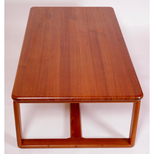 Mid-Century Modern Mid Century Solid Teak Coffee Table by K.d. Furniture For Sale - Image 3 of 10