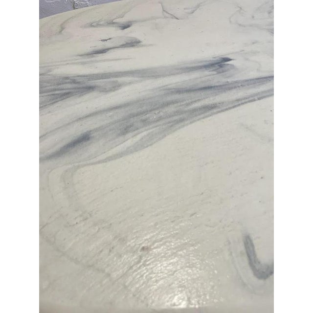 Vintage Danish Modern Marmorino Coffee Table with Sculptural Base, 1991 For Sale - Image 13 of 15