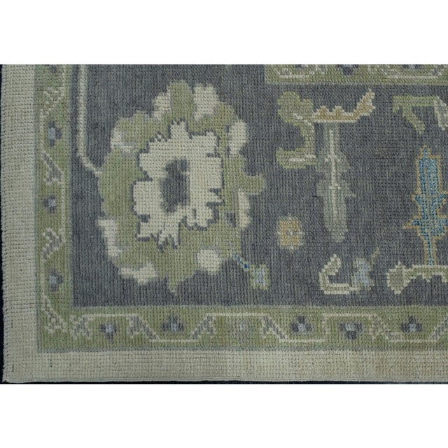 Turkish Oushak Square Rug 8'8" x 7'9" #18126 For Sale - Image 4 of 8