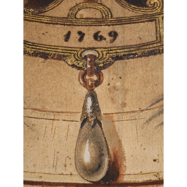 Coachbuilders Design for a Jewellers Trade Carriage, 1769, Gouache and Ink on Paper For Sale - Image 13 of 18