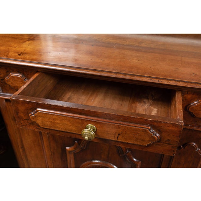 Brown 19th Century, Solid Walnut, Paneled, Tuscan Buffet For Sale - Image 8 of 9