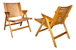 Set of Early Edition Model Rex Lounge Folding Chairs by Niko Kralj for Stol Kamnik, 1960s