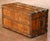 19th Century French Parisian Travel Trunk With Brass Hardware and Wood Slat Top For Sale - Image 13 of 13