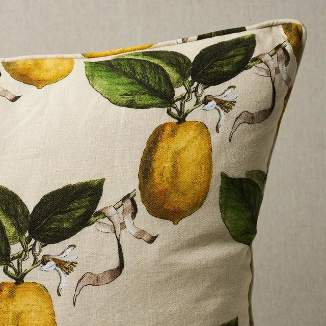 Schumacher Schumacher x Johnson Hartig Le Citron 20" Pillow in Natural For Sale - Image 4 of 6