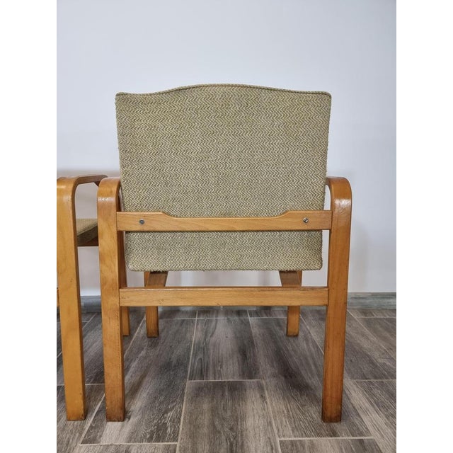 Textile Czechoslovakian Armchairs by Ludvik Volak for Holes Tree, Set of 3 For Sale - Image 7 of 18