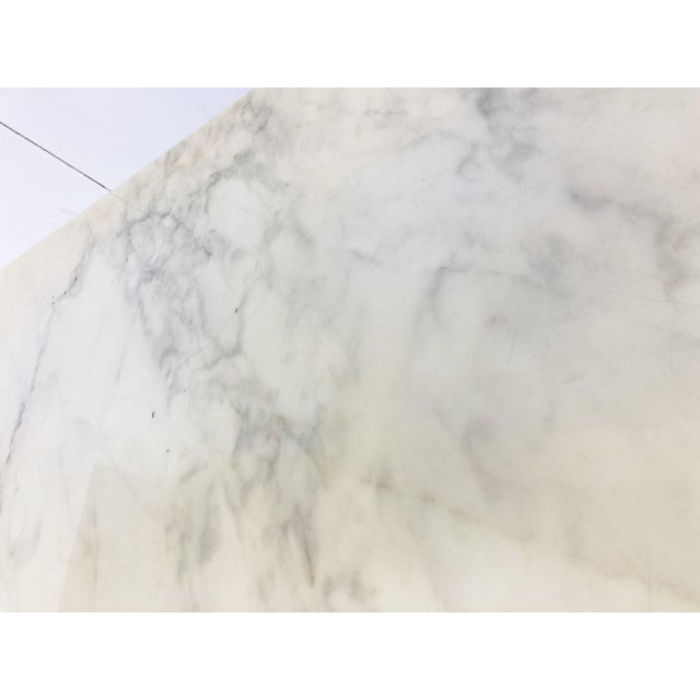 1960s Vintage White Marble Coffee Table, 1960s For Sale - Image 5 of 10