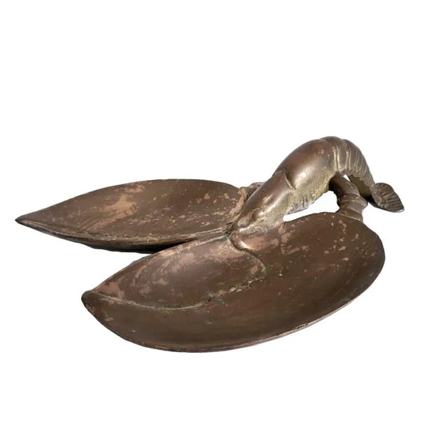 Vintage Large Bronze Lobster Dish Sculpture For Sale In Miami - Image 6 of 11
