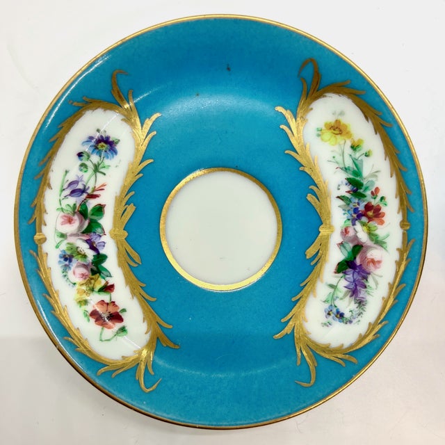 Antique Porcelain Cup and Saucer, 1800, Set of 2 For Sale - Image 4 of 13