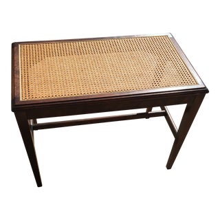 Vintage Caned Bench by Paine Furniture For Sale