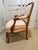 Attractive carved Louis XV-style armchair upholstered in peach silk. Usable immediately but also easy to recover. Some...