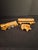 Up for sale is an antique 3-piece cast iron miniature floor train set manufactured by the Kilgore Manufacturing Company...