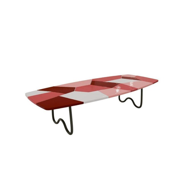Malone Coffee Table in Ceramic with Plywood and Metal by Popus Editions For Sale - Image 4 of 13