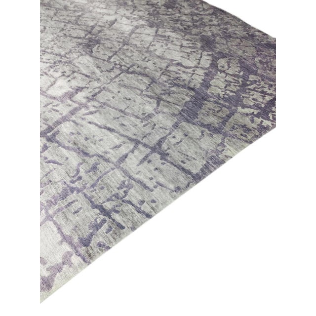 Pasargad Home Modern Grey Area Rug- 9' 1" X 11'10" For Sale - Image 4 of 5
