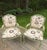 Pair of Custom Botanical Floral Crewel Work Painted Fauteuil Accent Chairs in Sage Green, Ochre and Teal For Sale - Image 14 of 18