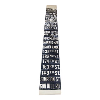 Vintage 1920s New York City Trolley Scroll For Sale