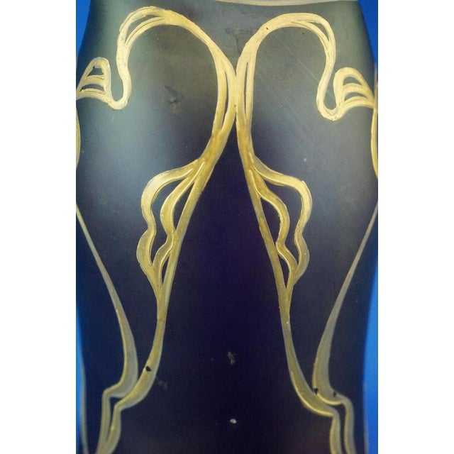 Purple Blown Glass Vase with Gold Decorations by Julius Camillo De Maess, 1890s For Sale - Image 16 of 18