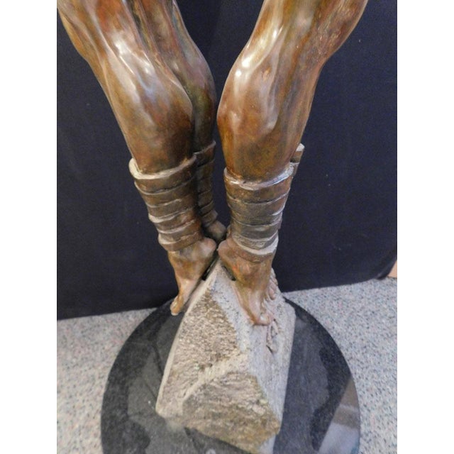 Renzo "One Thought Conceived" Bronze Sculpture Hand Signed Artwork Lifesize For Sale - Image 14 of 17