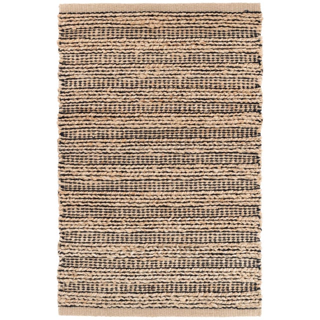 Dash & Albert Dash & Albert by Annie Selke Simba Black Woven Jute Rug, 2'6" x 8' For Sale - Image 4 of 4