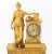 Charles X Ormolu Figural Mantel Clock, circa 1830, depicting Clio, muse of History, standing beside a pedestal, centered...