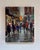 In "Eastside," figures move through a bustling urban landscape, their forms blurred and softened by the oil medium's rich...