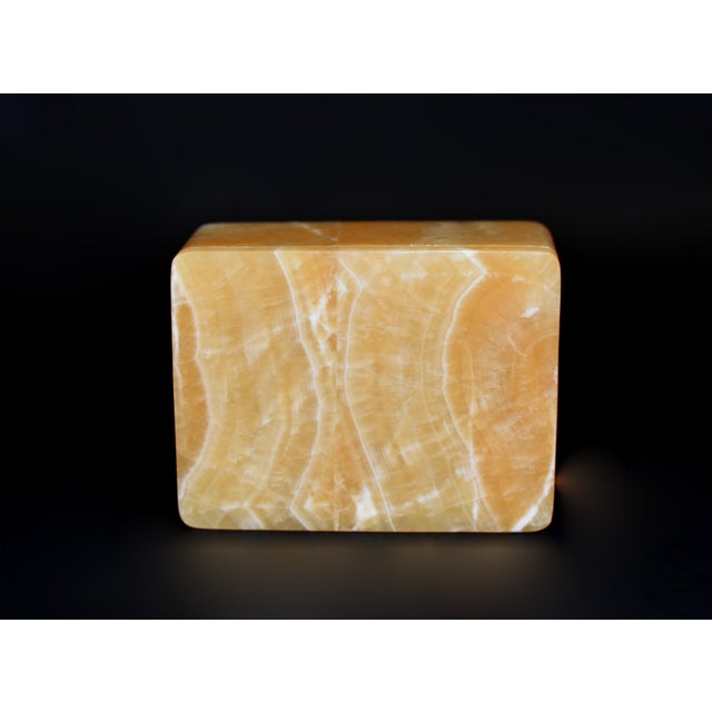Hand Crafted Honey Onyx Box by Italian Artisan For Sale In Los Angeles - Image 6 of 16