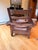 Beautiful antique Mission / Arts & Crafts Morris reclining chair with matching ottoman, crafted from richly figured...