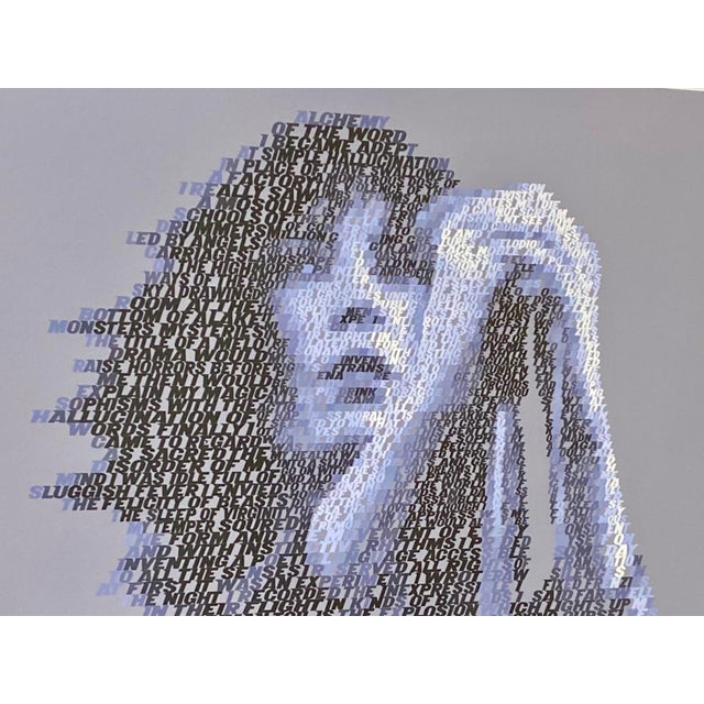 Paper Mike Edwards, Alchemy of Words (Patti Smith), Typographic Portrait, Signed Limited Edition For Sale - Image 7 of 13