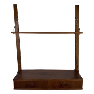 Danish Modular Teak Wall System Unit, 1960s For Sale