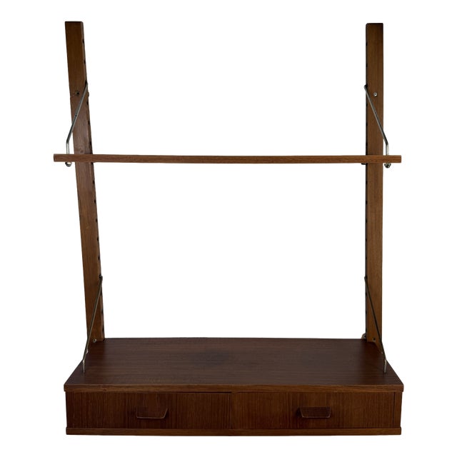 Danish Modular Teak Wall System Unit, 1960s For Sale