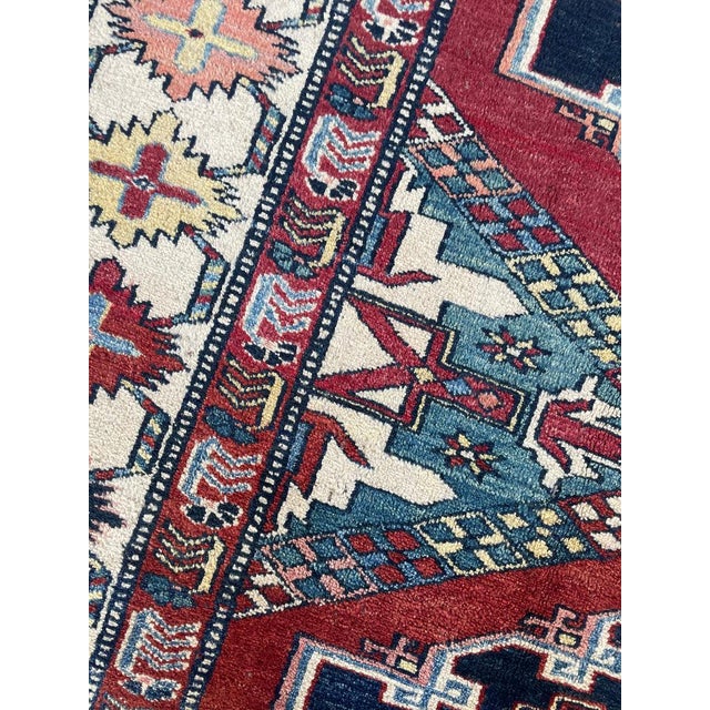 Vintage Kazak Medallions Tribal Rug 6 x 6.9 For Sale - Image 4 of 10