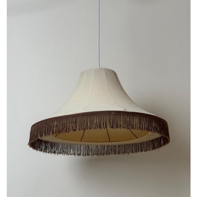 Mid-Century Modern Nylon Cocoon Pendant Lamp, Germany, 1970s For Sale - Image 6 of 9