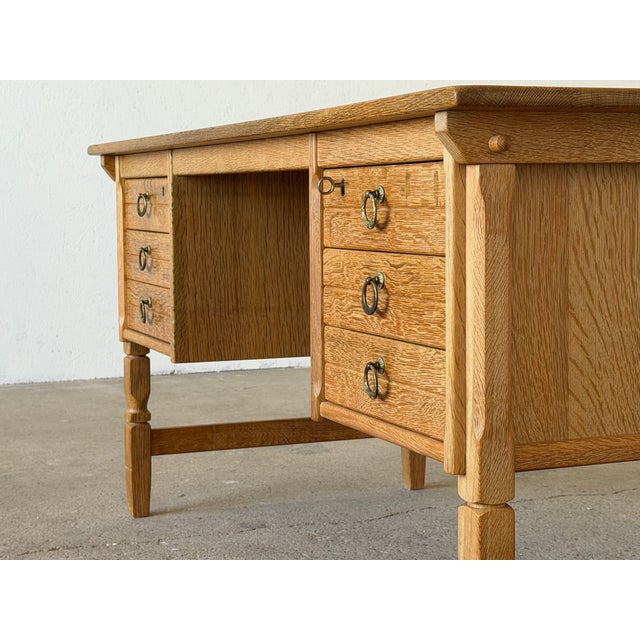 Mid-Century Modern Oak Writing Desk by Henning Kjærnulf, 1960s For Sale - Image 6 of 13