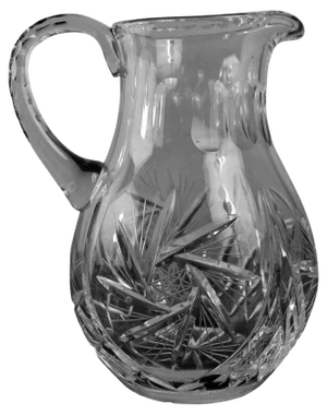 Graved Crystal Cider Pitcher