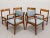 Rare set of Six Mid Century Modern DANISH Dining Chairs by Knud Andersen for C.A. Jensen, c. 1960's. The chairs are all...