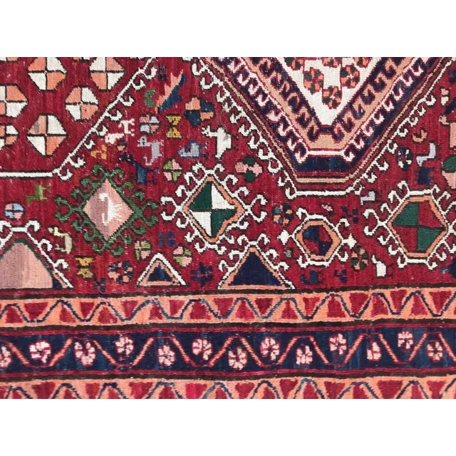 Blue Azerbaijani Shahsavand Flat Rug For Sale - Image 8 of 17