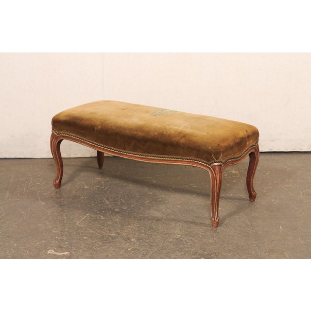 French 19th C. French Louis XV Style Window Bench For Sale - Image 3 of 12